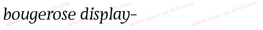 bougerose display字体转换